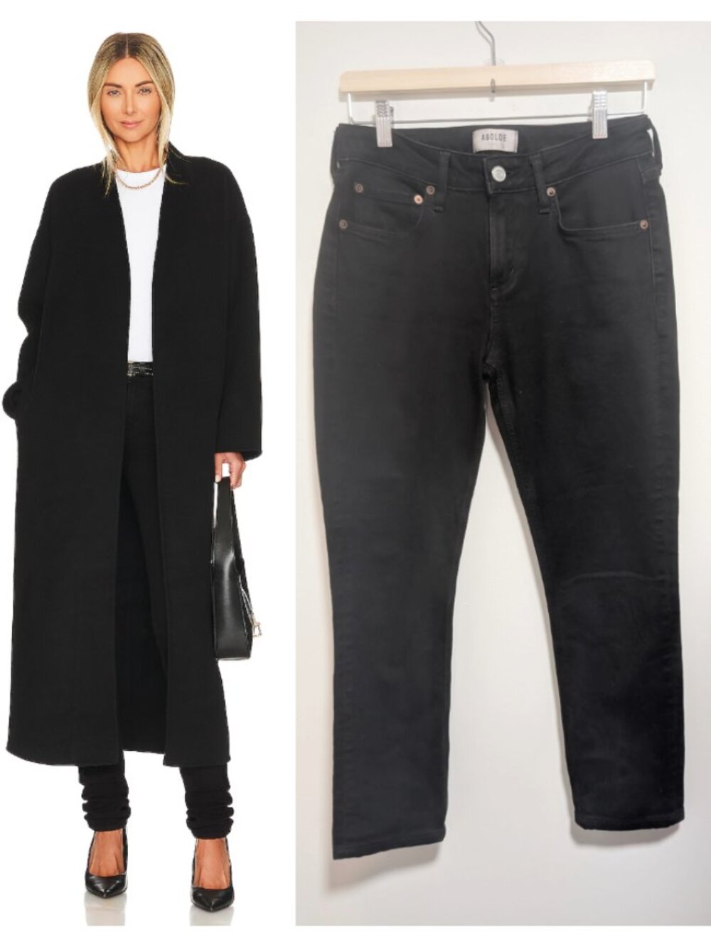 AGOLDE | Devon Low Rise Stacked Stovepipe Jeans In Axis Black